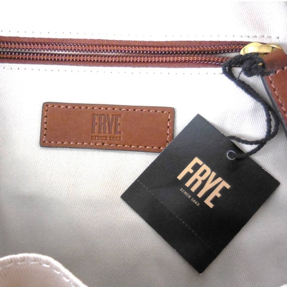 Frye Front Slit Cognac Brown Backpack Leather Bag - Picture 4 of 8